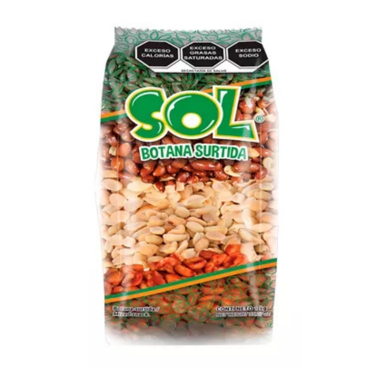 Cacahuate Sol Botana Surtida Snack Salado Bolsa 500gr