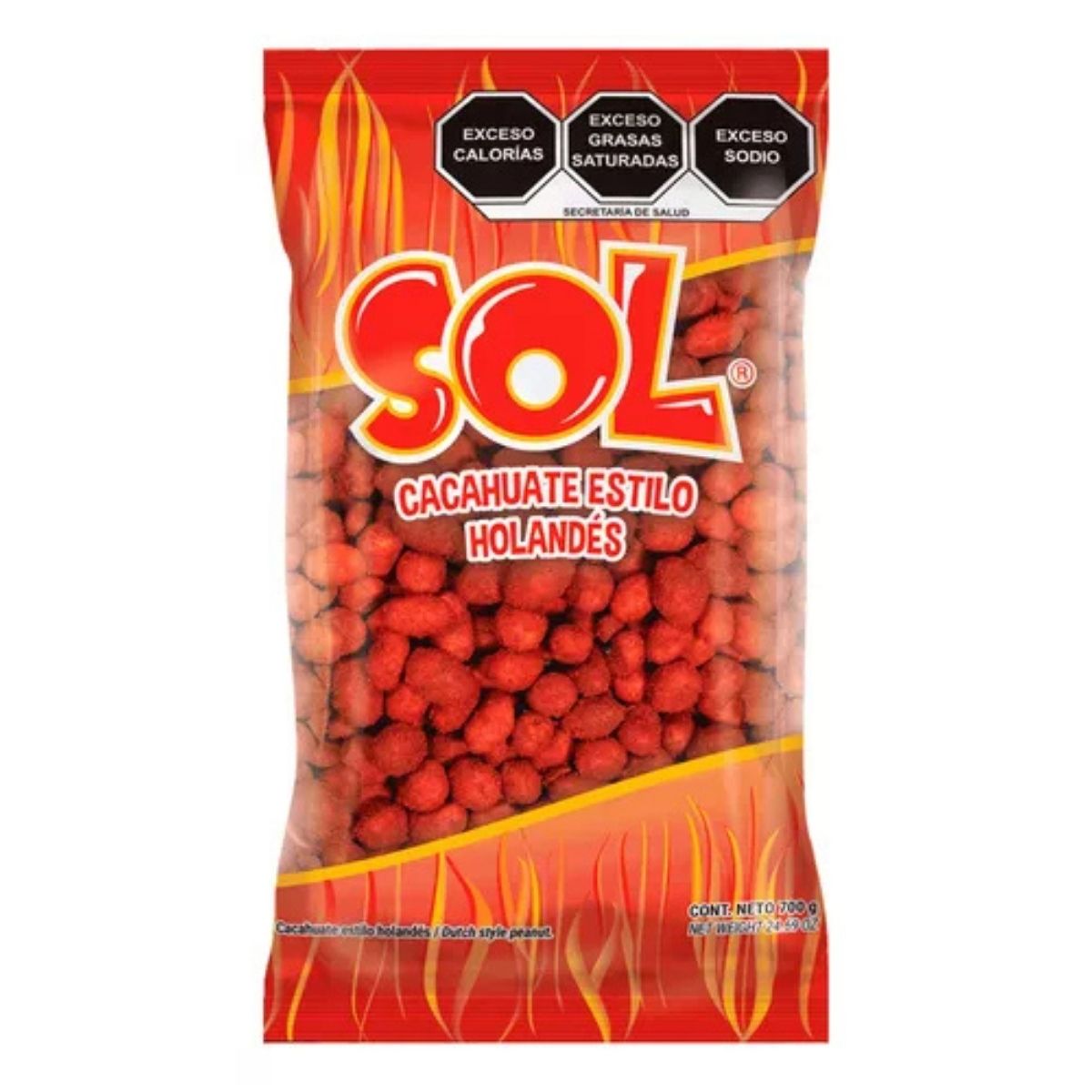 Cacahuate Holandes Botana Sol Enchilado Snack Salado 700gr