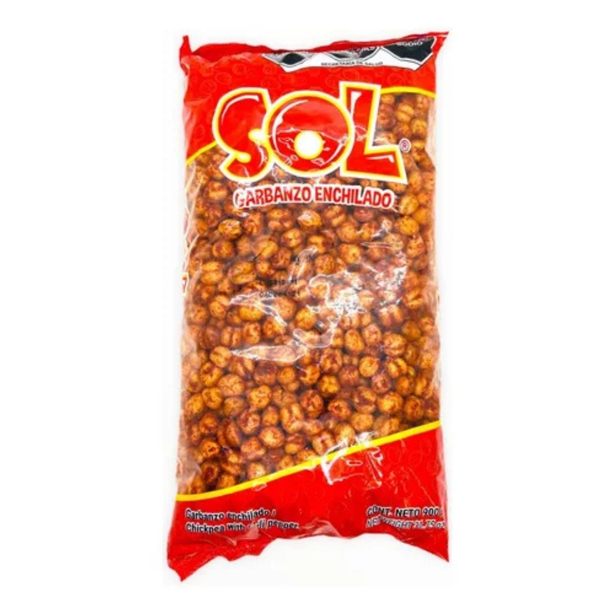 Garbanzo Enchilado Botanas Sol Snack Salado Bolsa 900gr