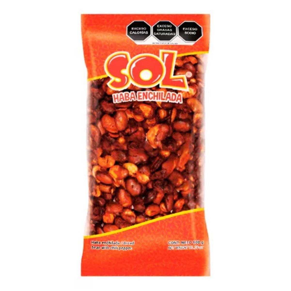 Habas Enchiladas Botanas Sol Snack Salado Bolsa 900gr