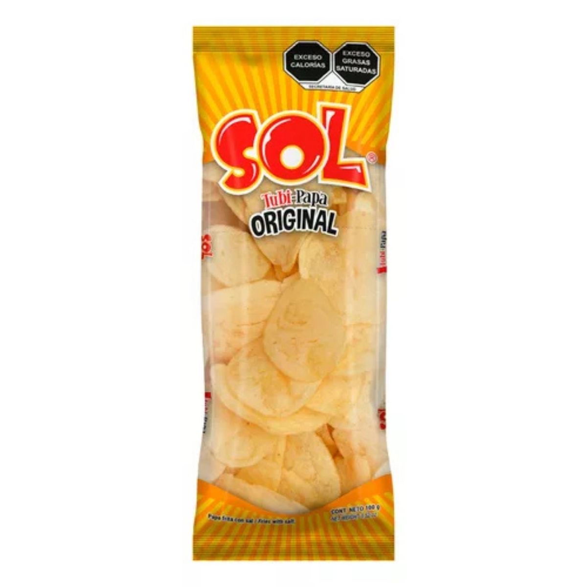 Papas Sol Tubipapa Sabor Original Botana Snack Salado 100g