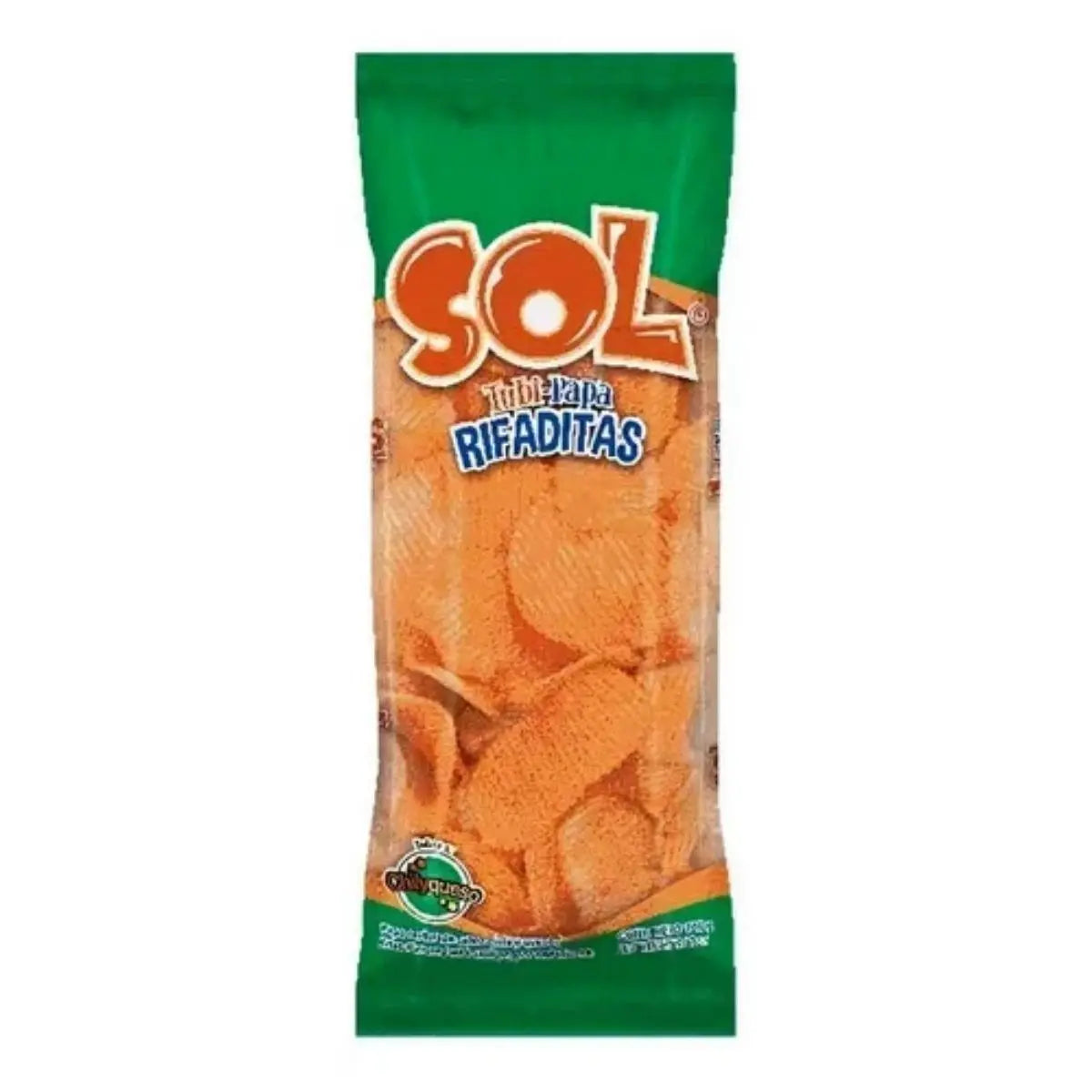 Papas Rifadita Tubipapa Sol Botanas Snak Salado Bolsa 100gr - Papas Sol - empaque