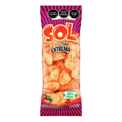 Papa Extrema Sol Tubipapa Botana Snack Cujiente Bolsa 100gr - Papas Sol