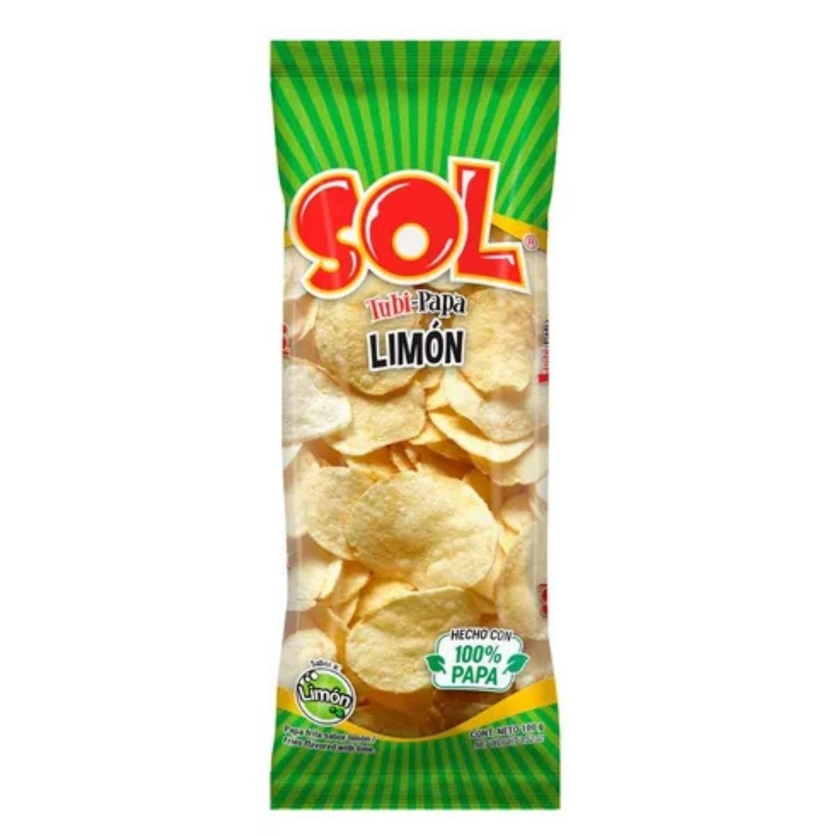 Papas Limon Tubipapa Botana Snack Salado Bolsa 100gr