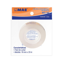 Cinta Adhesiva Cristal Mae Bc-42 18mm X 33m Uso General