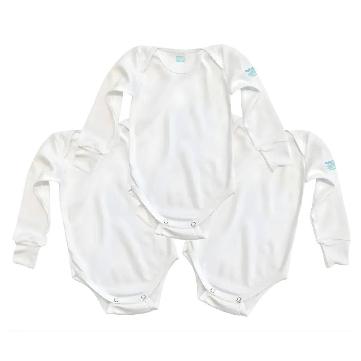 Pañalero BLANCO Manga Larga Talla 24 Meses 3 PIEZAS - Coveme - detalle