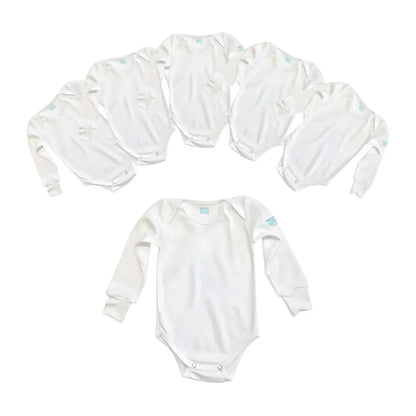 Pañalero BLANCO Manga Larga Talla 24 Meses 6 PIEZAS - Coveme - empaque