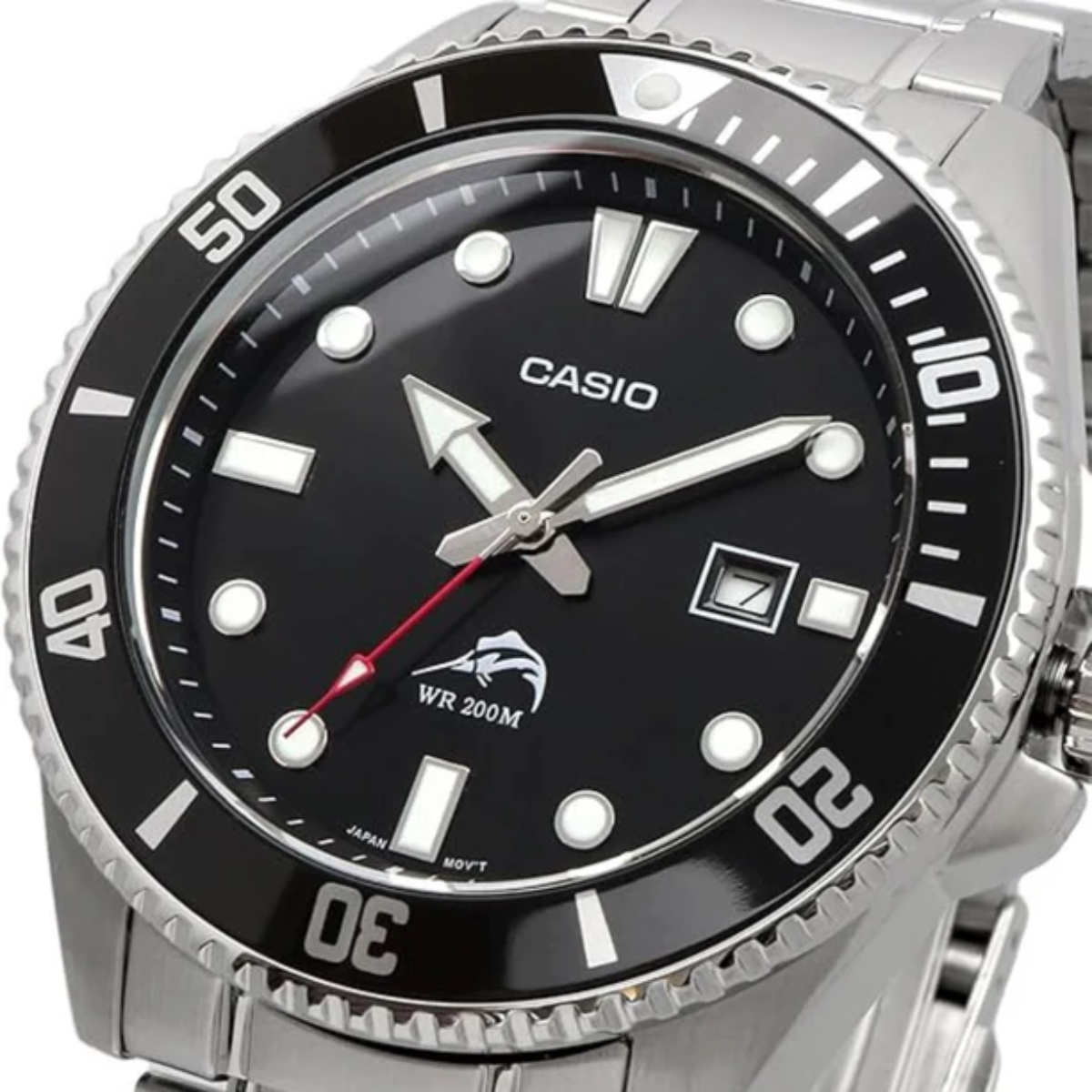 Reloj Casio Mdv-106dd-1a1v Caballero Acero Inoxidable Negro