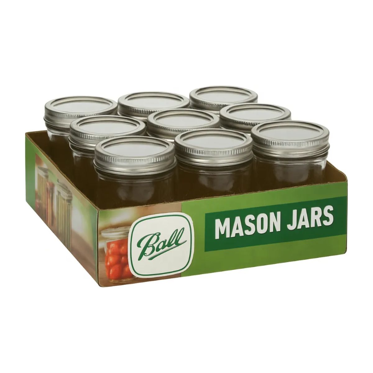 Mason Jars Ball 16oz Boca Ancha Vidrio 8 Pack Tapa Frasco
