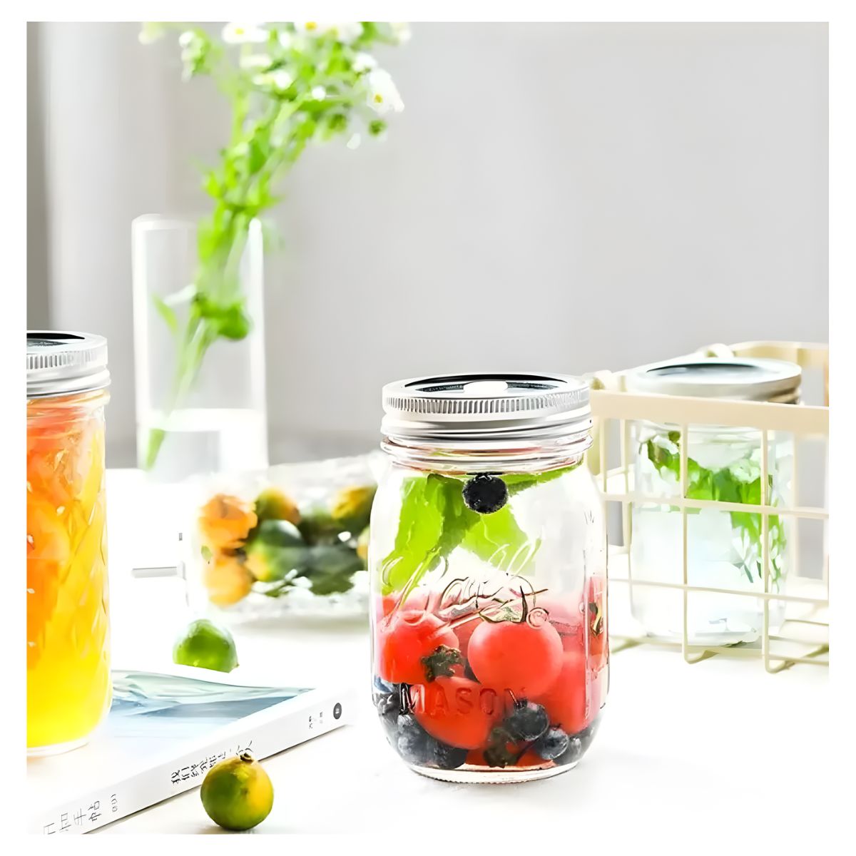 2pz Frasco Mason Jars Ball 16oz 473ml Boca Regular Vidrio