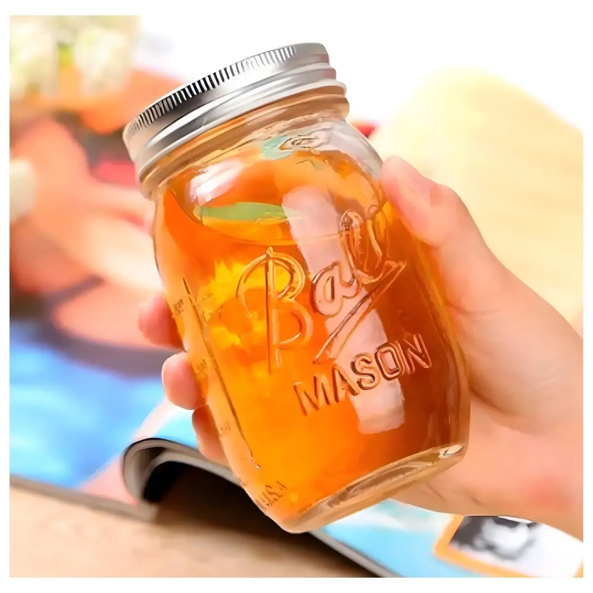 2pz Frasco Mason Jars Ball 16oz 473ml Boca Regular Vidrio Ball