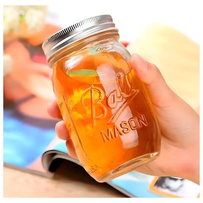 4pz Frasco Mason Jars Ball 16oz 473ml Boca Regular Vidrio Ball