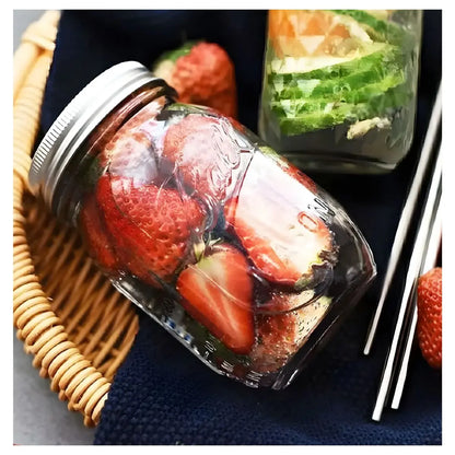 2pz Frasco Mason Jars Ball 16oz 473ml Boca Regular Vidrio Ball