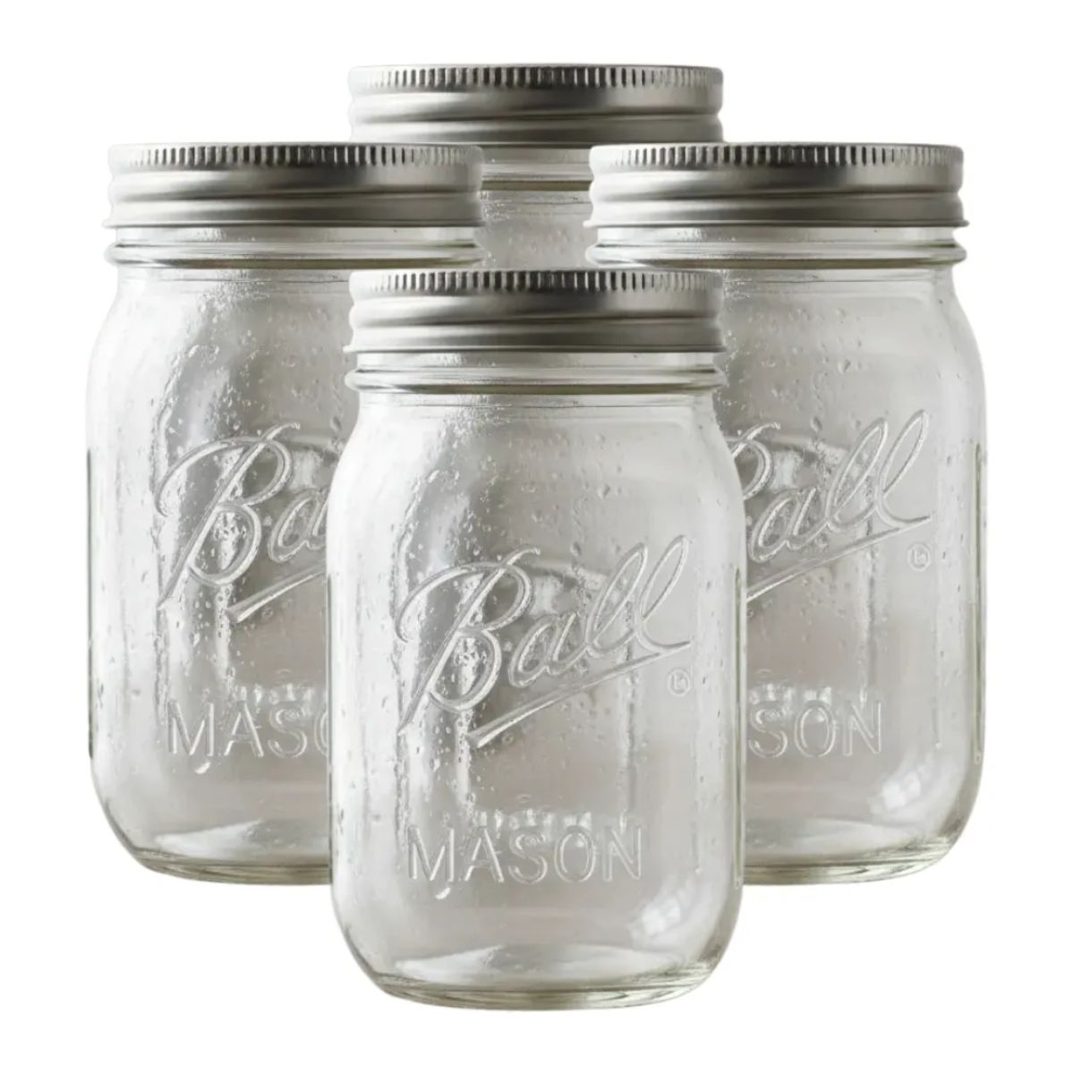 4pz Frasco Mason Jars Ball 16oz 473ml Boca Regular Vidrio