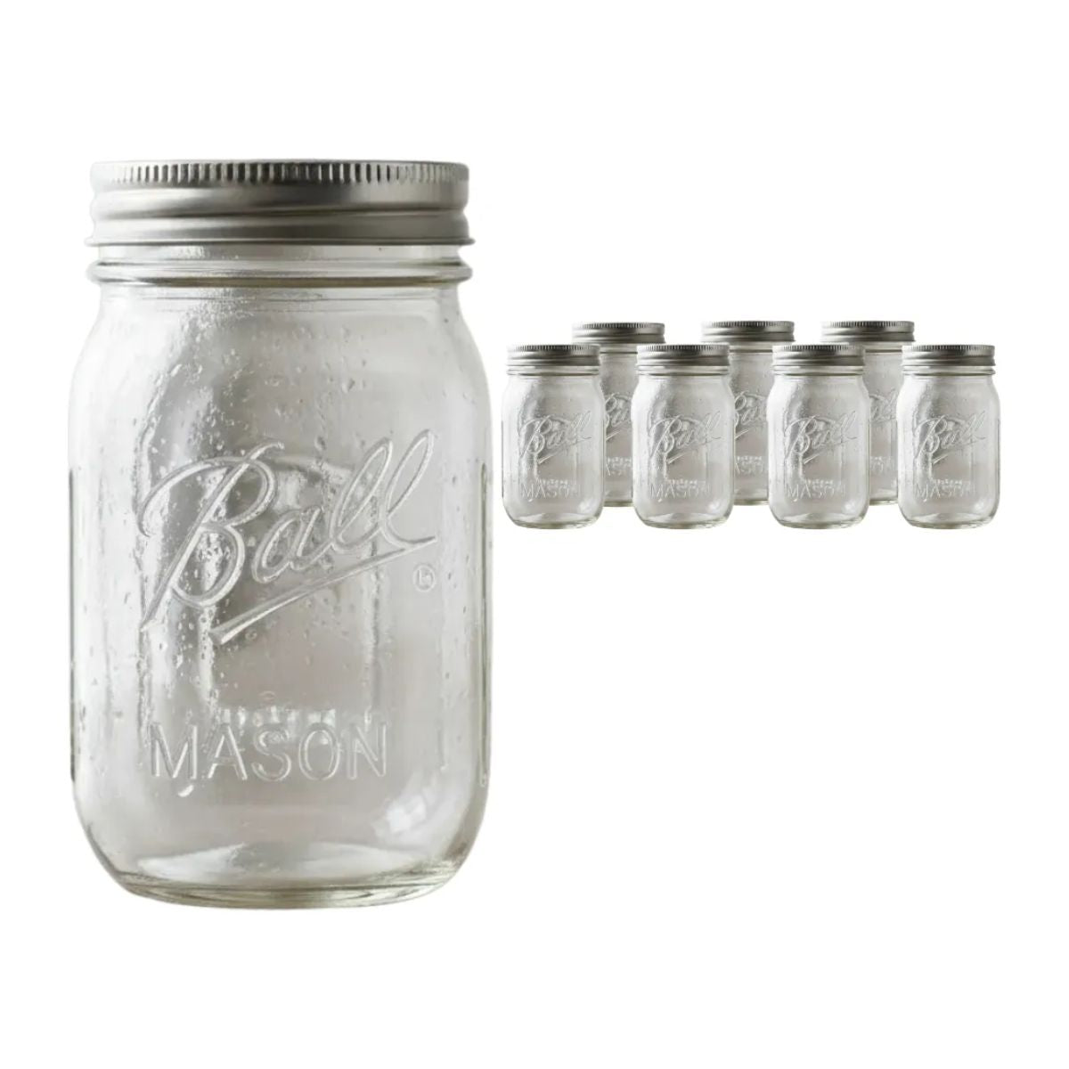 8pz Frasco Mason Jars Ball 16oz 473ml Boca Regular Vidrio