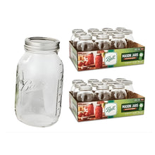 24pz Frasco Mason Jars Ball Vidrio Boca Regular 32oz Original