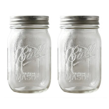 2pz Frasco Mason Jars Ball 16oz 473ml Boca Regular Vidrio Ball