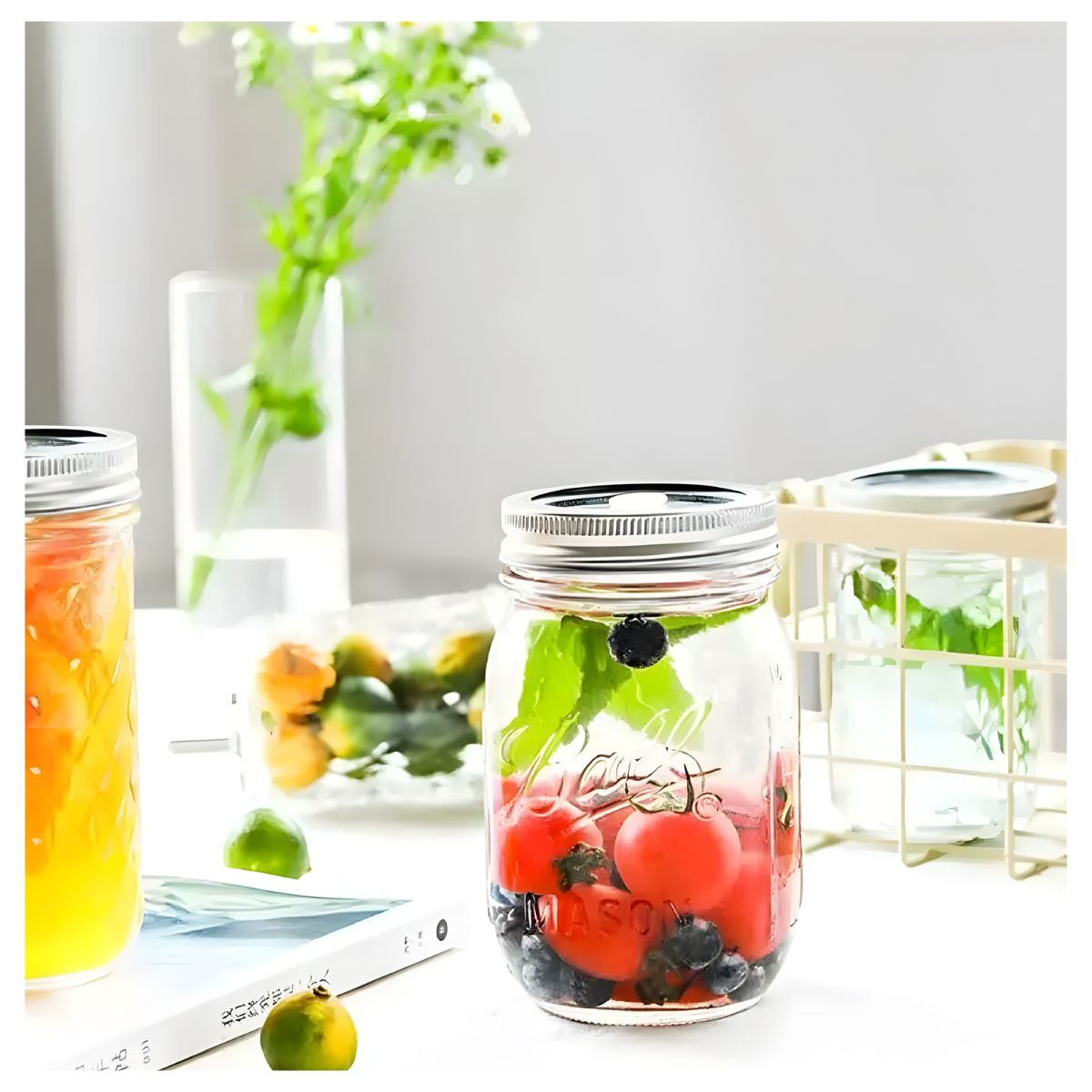2pz Frasco Mason Jars Ball 16oz 473ml Boca Regular Vidrio Ball