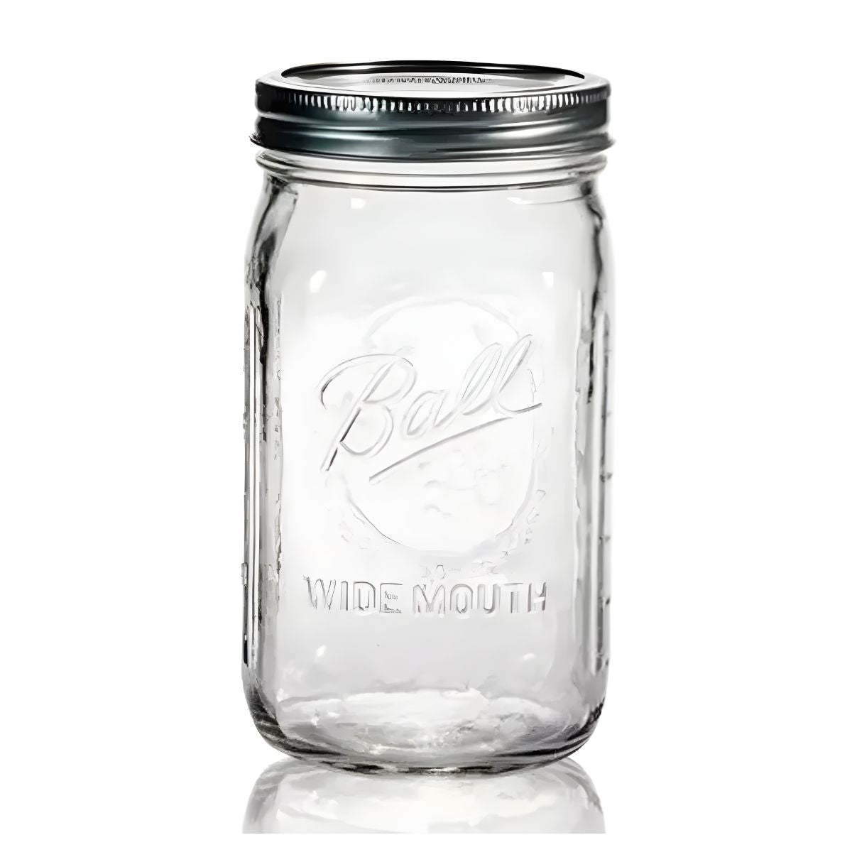 Frasco Vidrio Mason Jar Ball 32 Oz Boca Ancha Original 4 Pz Transparente