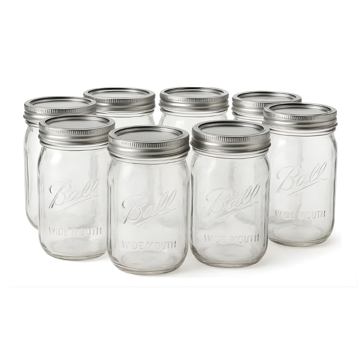 Frasco Vidrio Mason Jar Ball 32 Oz Boca Ancha Original 8pz Ball