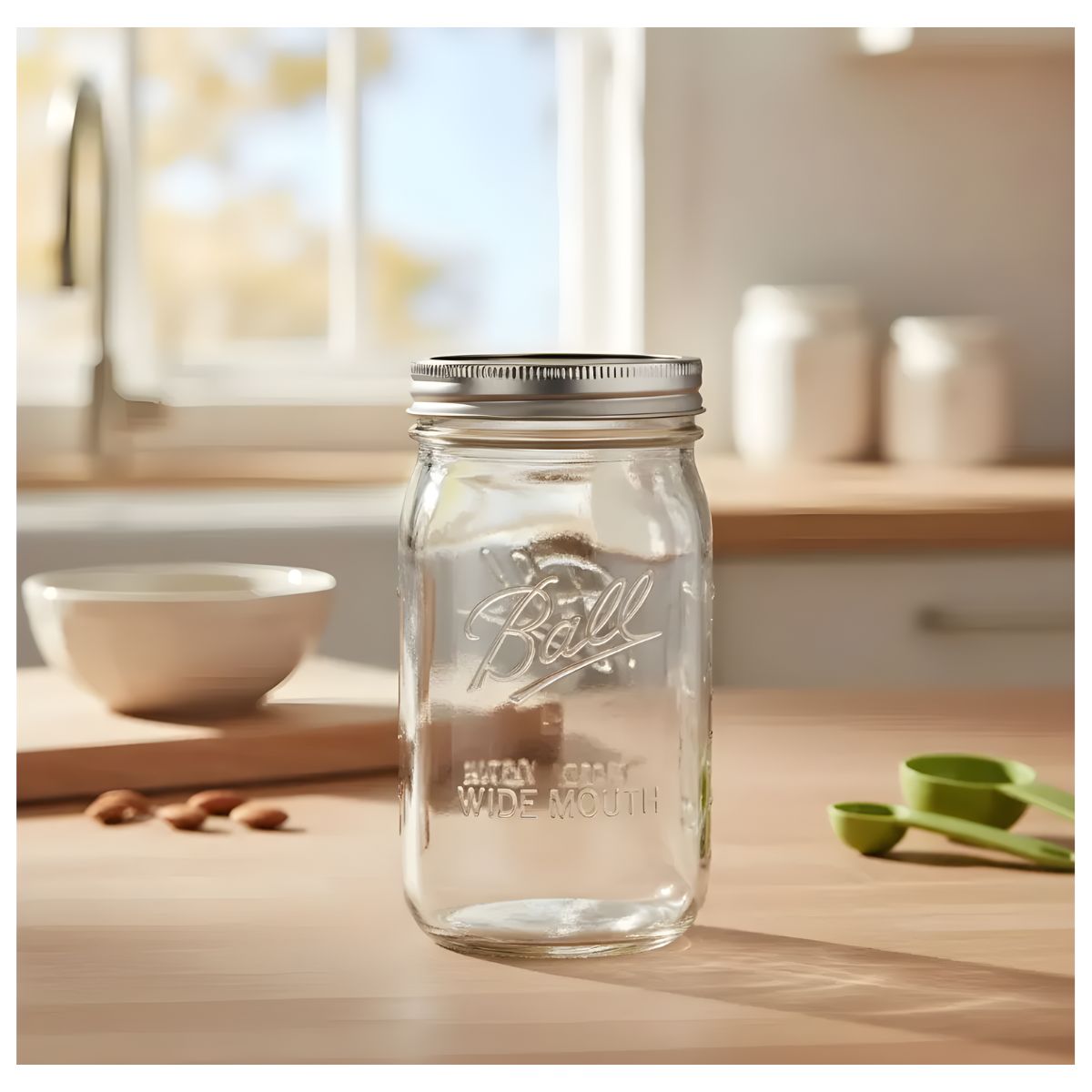 Frasco Vidrio Mason Jar Ball 32 Oz Boca Ancha Original 8pz