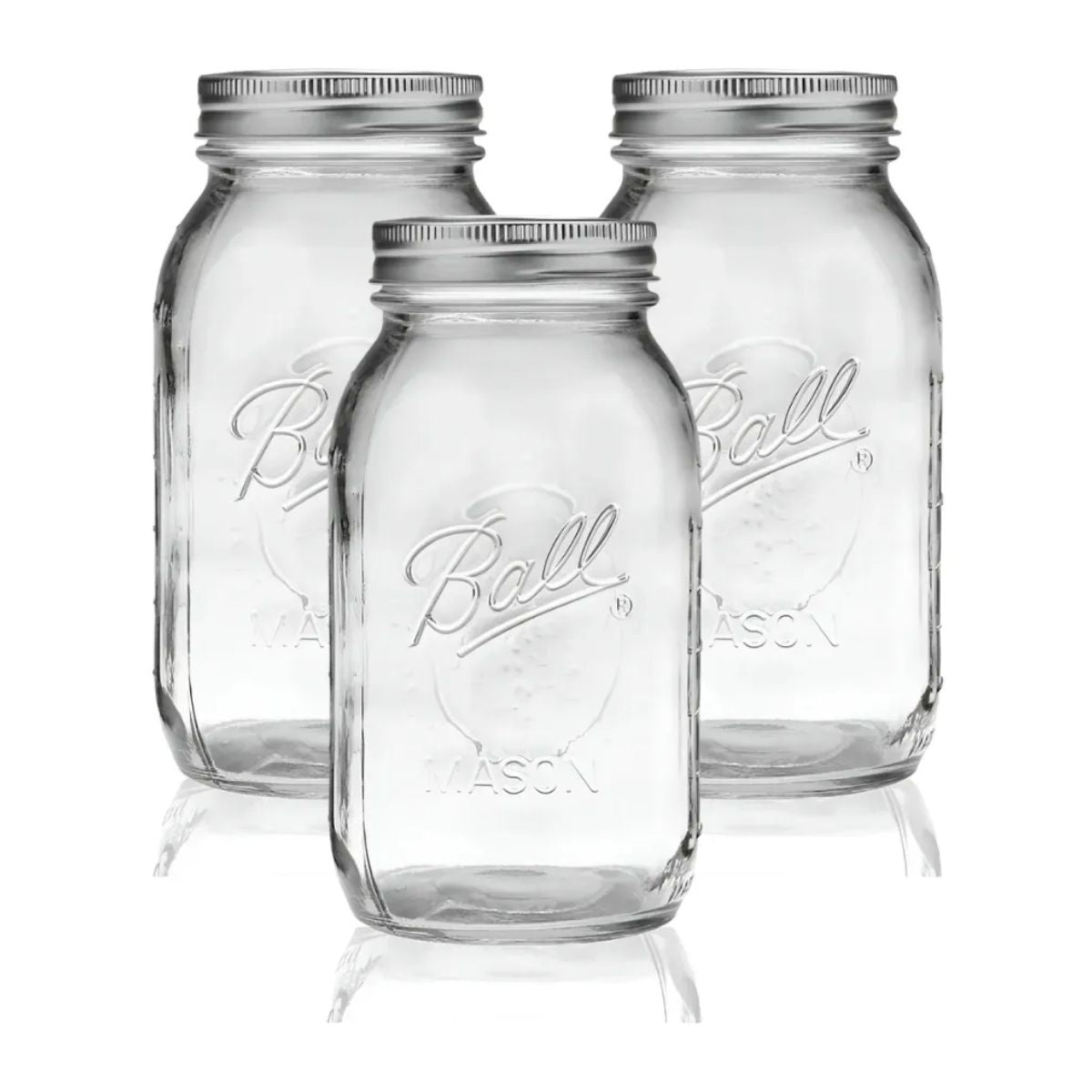 3pz Frasco Mason Jars Ball Vidrio Boca Regular 32oz Original Ball