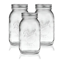 3pz Frasco Mason Jars Ball Vidrio Boca Regular 32oz Original