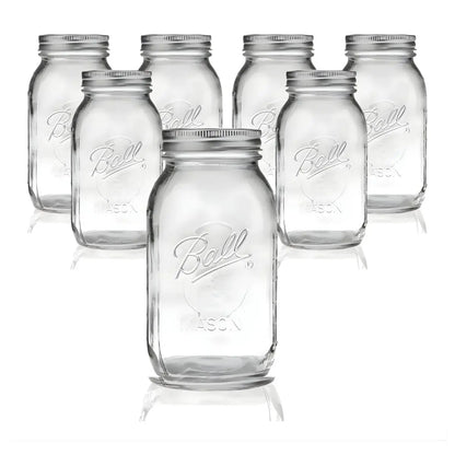 8 Mason Jars Ball 32 Oz Boca Regular Pieza - Coveme