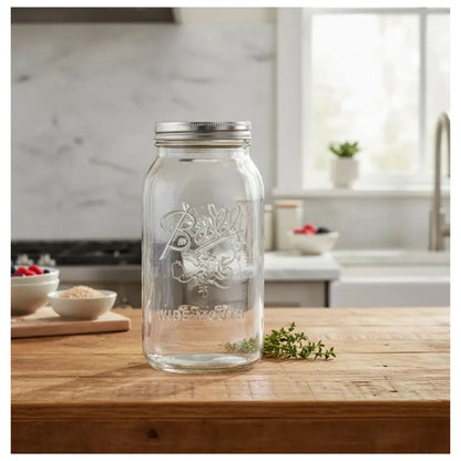 Frasco Vidrio Mason Jar Ball 64 Oz Boca Ancha Original 12pz Ball