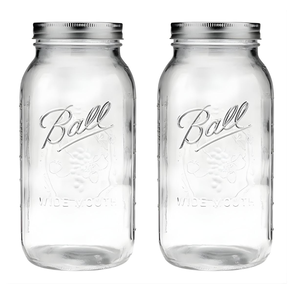 Frasco Vidrio Mason Jar Ball 64 Oz Boca Ancha Original 2pz
