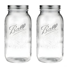 Frasco Vidrio Mason Jar Ball 64 Oz Boca Ancha Original 2pz