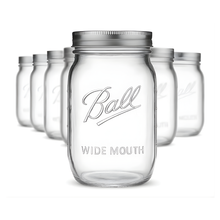 Frasco Vidrio Mason Jar Ball 64 Oz Boca Ancha Original 8pz
