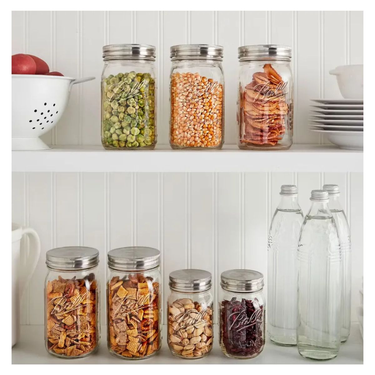 Caja 3pz Tapas De Acero Inoxidable Ball Boca Regular - Plateado - Tapa Ball