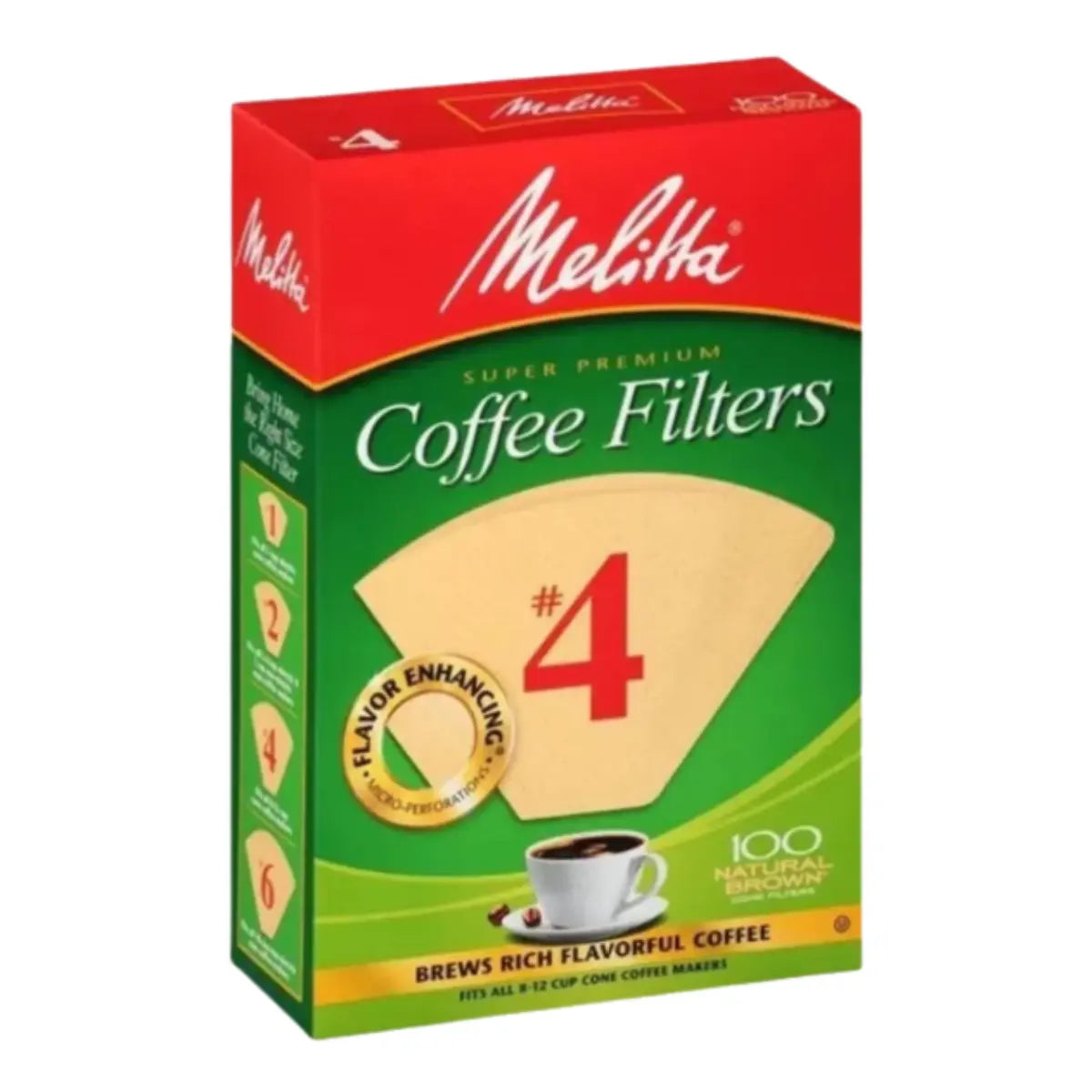 100 Filtros Cono para Cafe Melitta #4 Premium Ecológicos Melitta