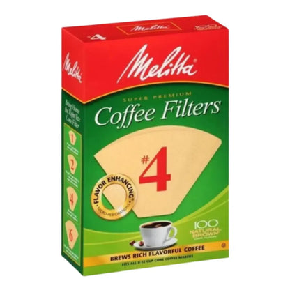 100 Filtros Cono para Cafe Melitta #4 Premium Ecológicos Melitta