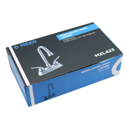 Mezcladora Lavabo Meer Cuello Acero Inoxidable