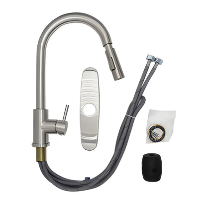 Mezcladora Monomando Fregadero Meer Zinc - CNX - vista lateral