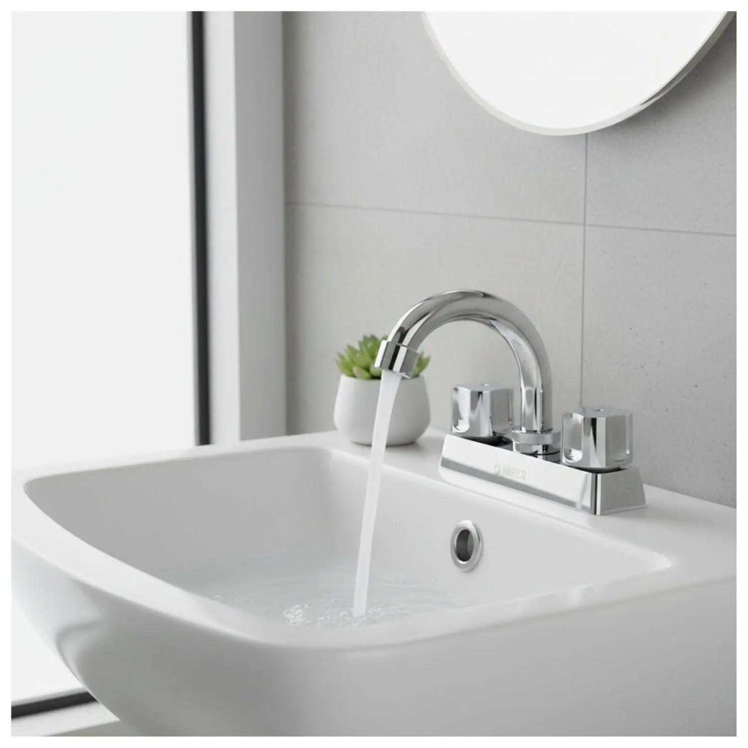 Meer Mezcladora Lavabo 4" Cierre 1/4 de Vuelta MASTER 24PZ - CNX - accesorios