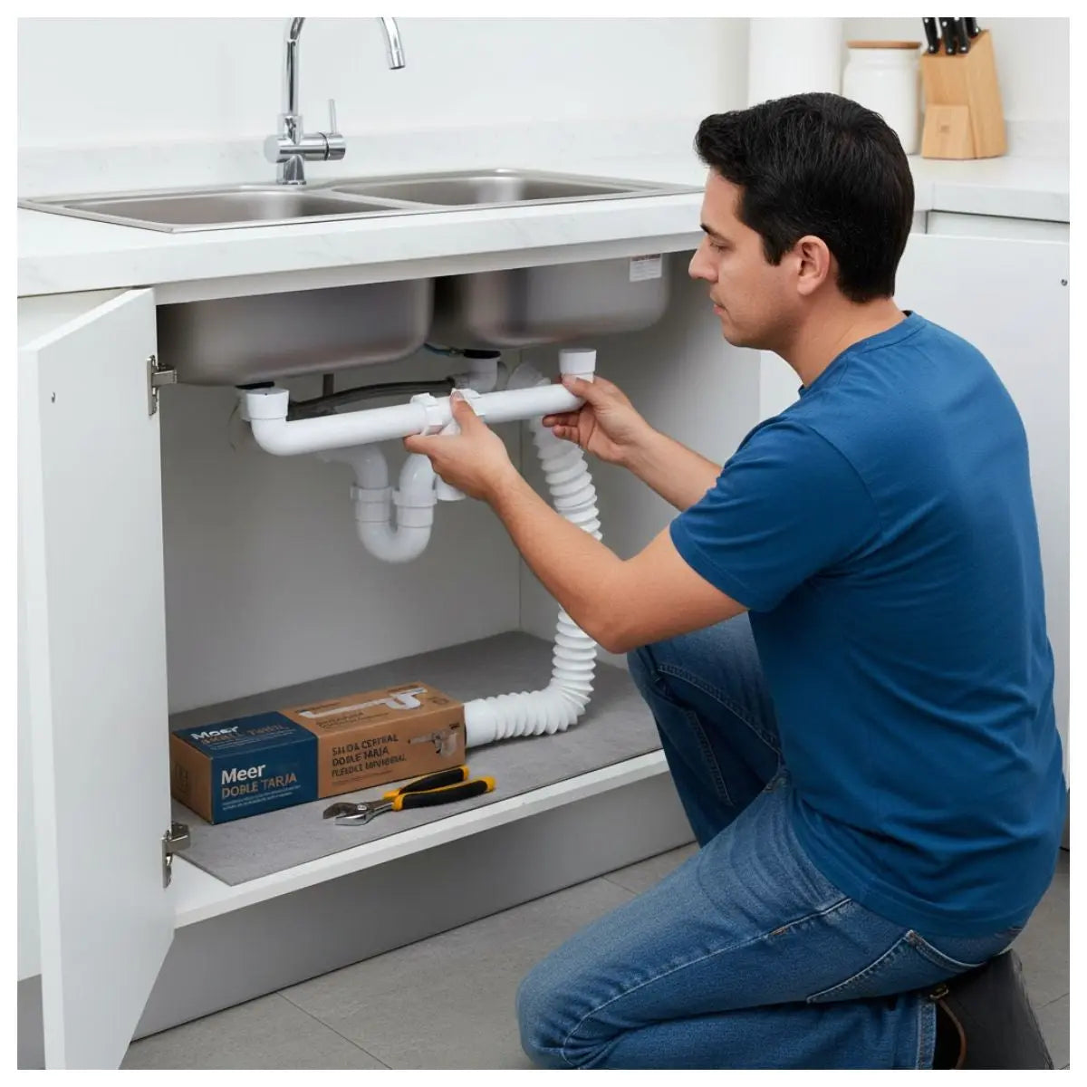 Meer Salida Central Doble Tarja Cesol Flexible Universal - CNX - vista lateral
