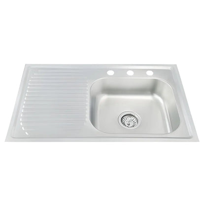 Meer Tarja Sencilla Sobreponer Escurridero Izquierdo 80×50×15 Calibre 14 MASTER 5PZ - CNX - detalle