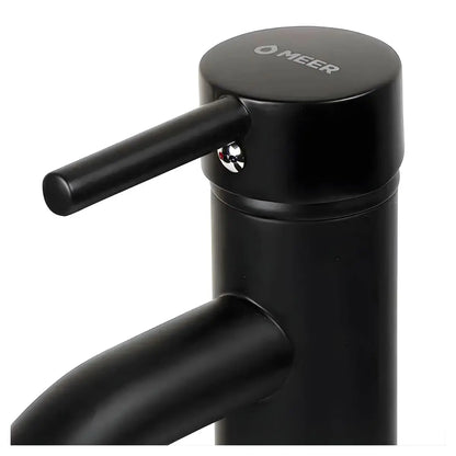 Mezcladora Monomando Lavabo Meer Laton Negro Mate 6PZ - CNX - detalle