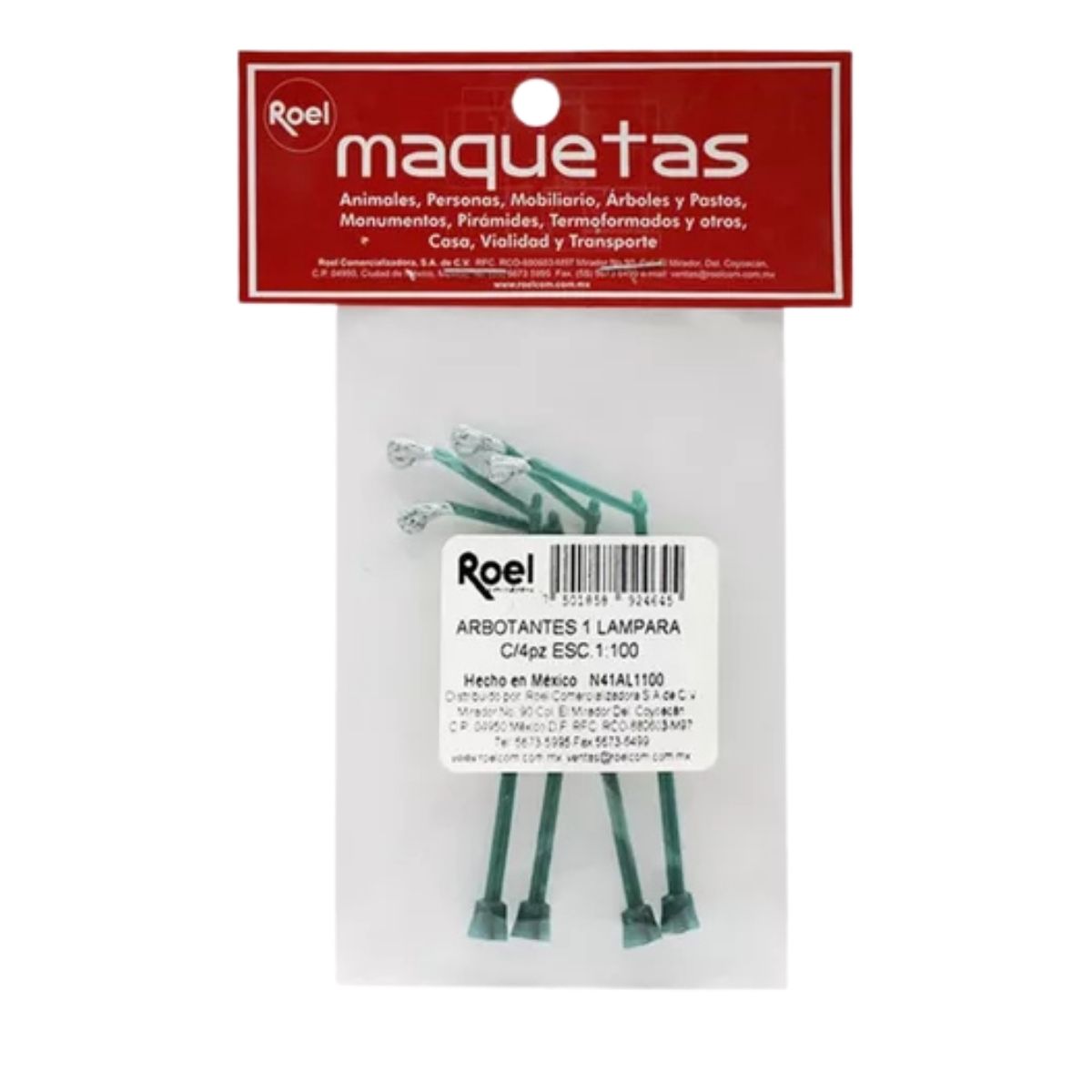 4 Luminarias Roel Arbotante Maqueta Diorama Escala 1 : 100