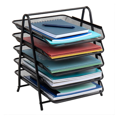 Charola Organizadora 5 Niveles Tamaño Oficio Negro Nextep