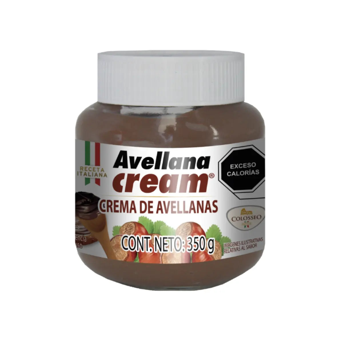 Crema Avellana Colosseo Italiano Chocolate Frasco 350g - Coveme