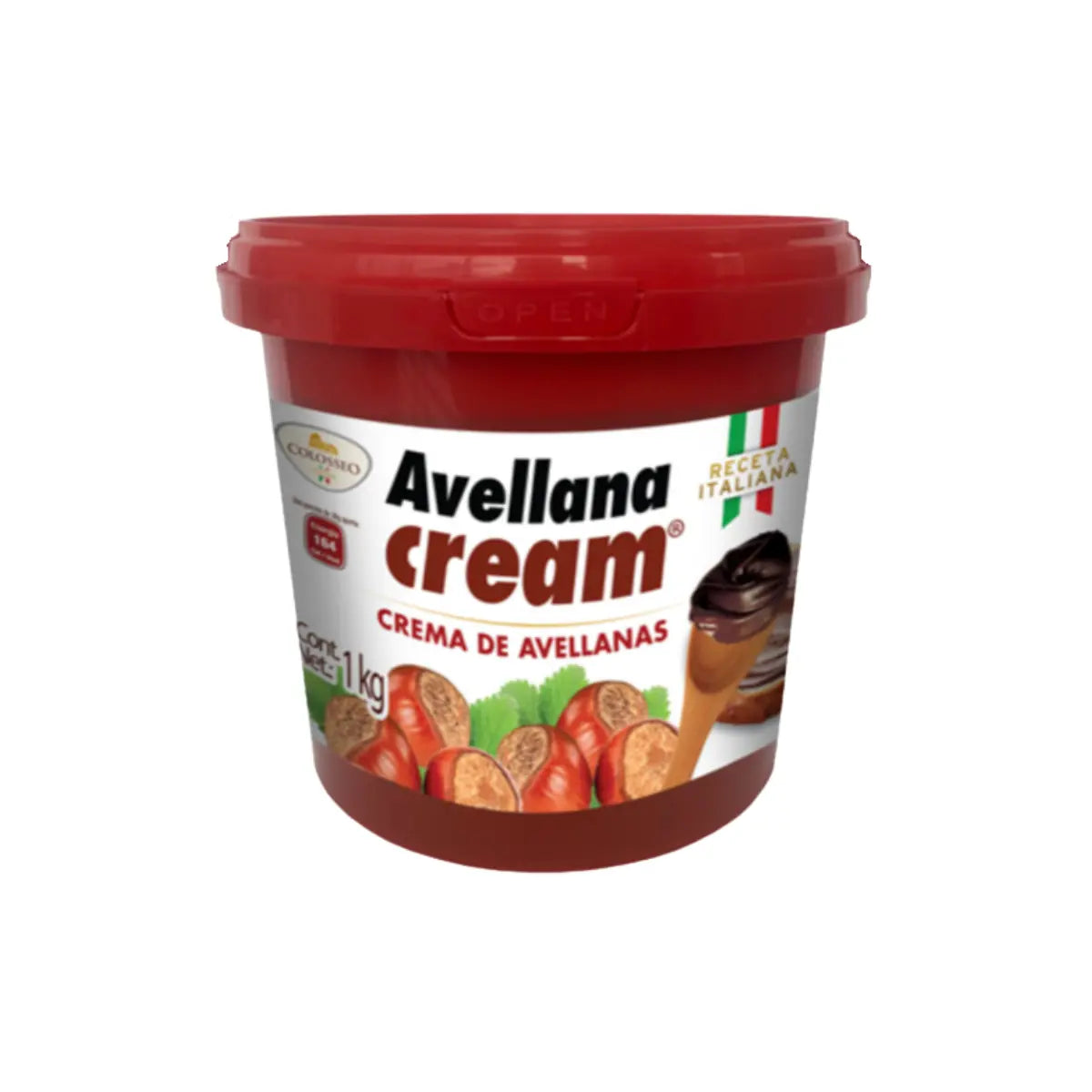 Crema Avellana Colosseo Italiano Chocolate Cubeta 1 Kg - Intercandy