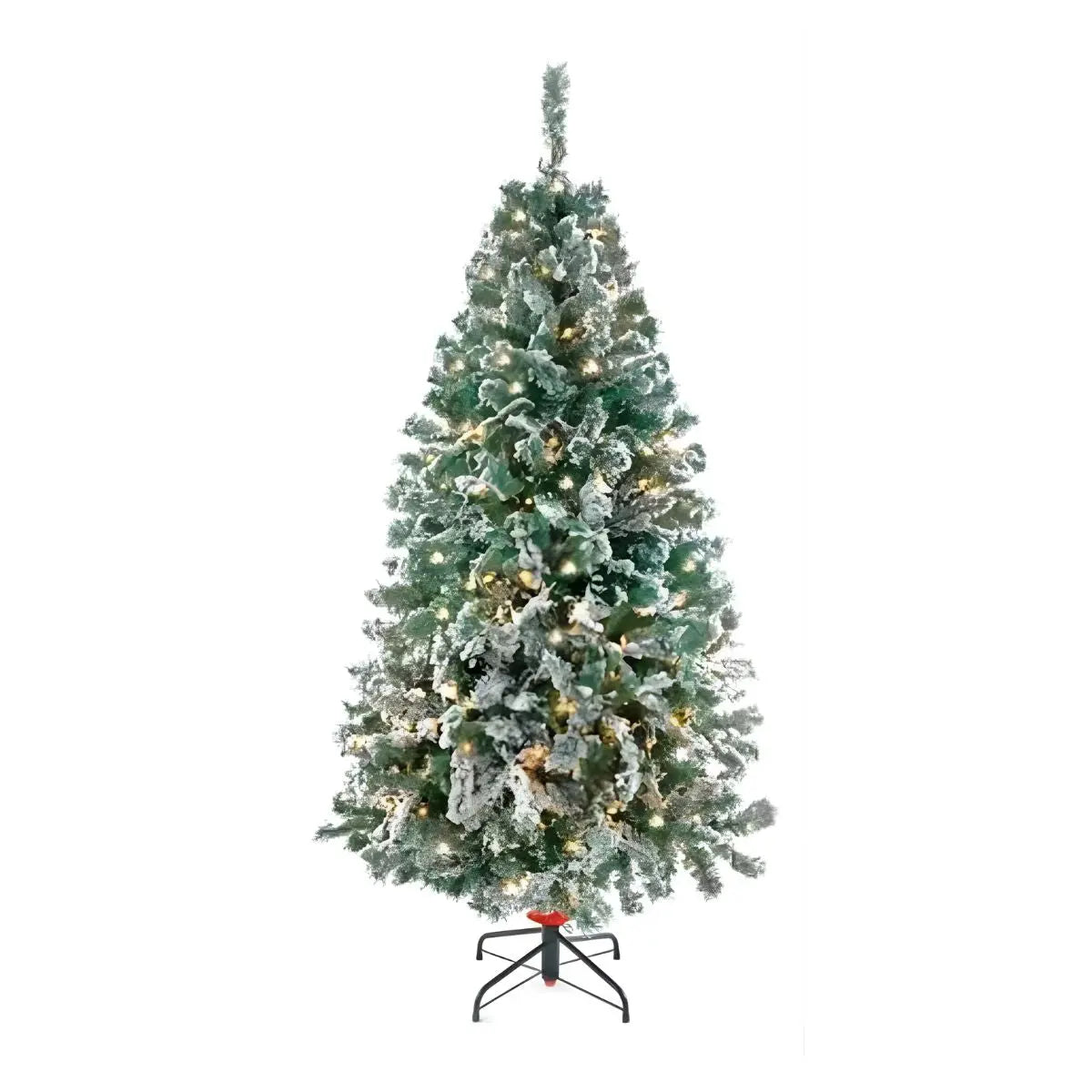 Arbol Navidad Naviplastic Vermont Nevado 300 Luces Led 220cm Color Verde - Offiland
