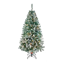 Arbol Navidad Naviplastic Vermont Nevado 300 Luces Led 220cm Color Verde - Offiland