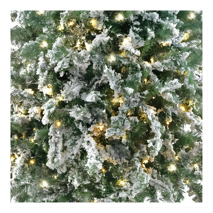 Arbol Navidad Naviplastic Vermont Nevado 300 Luces Led 220cm Color Verde - Offiland - detalle