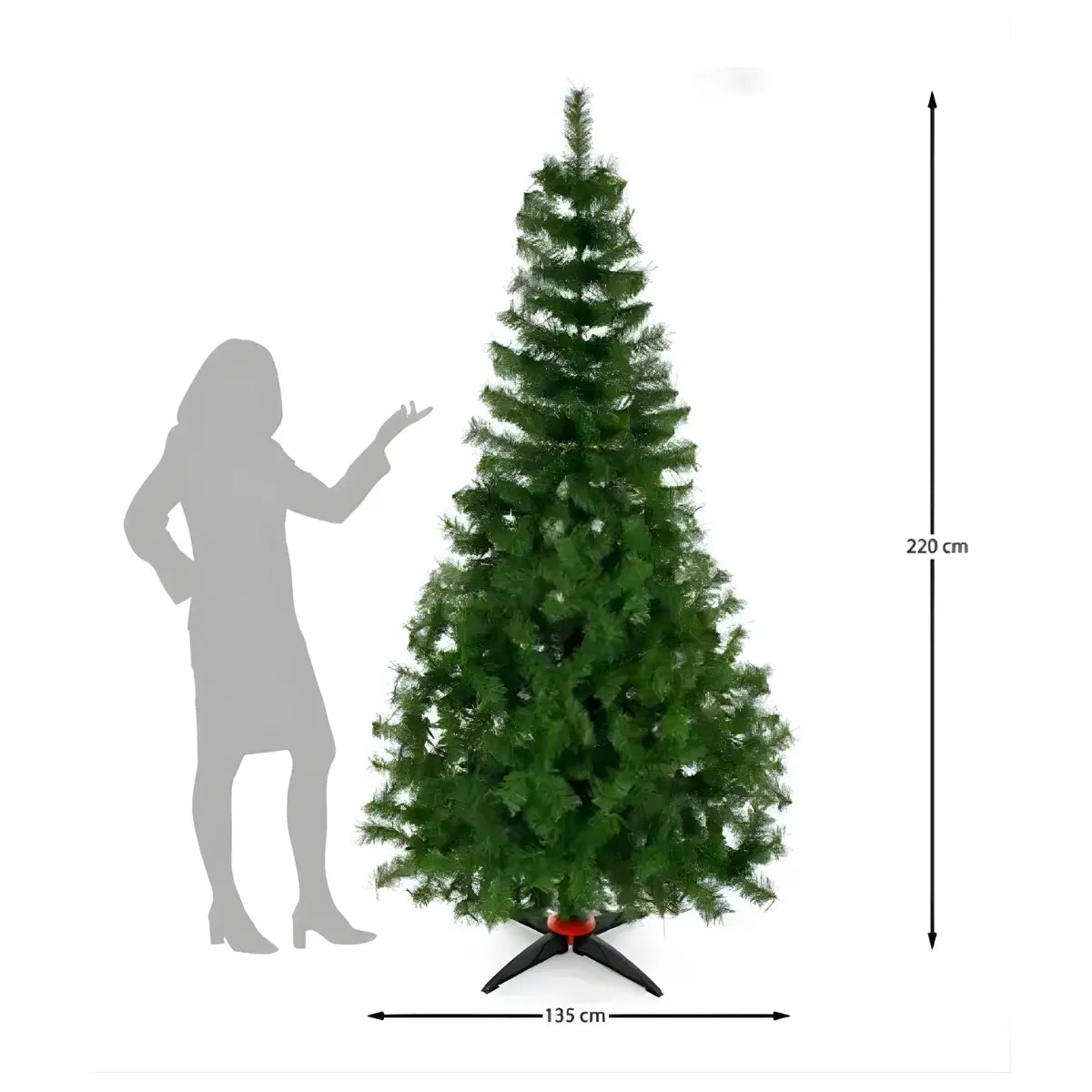 Arbol Navidad Naviplastic Pino Majestic Verde Lujo No7 220cm - Offiland - vista lateral