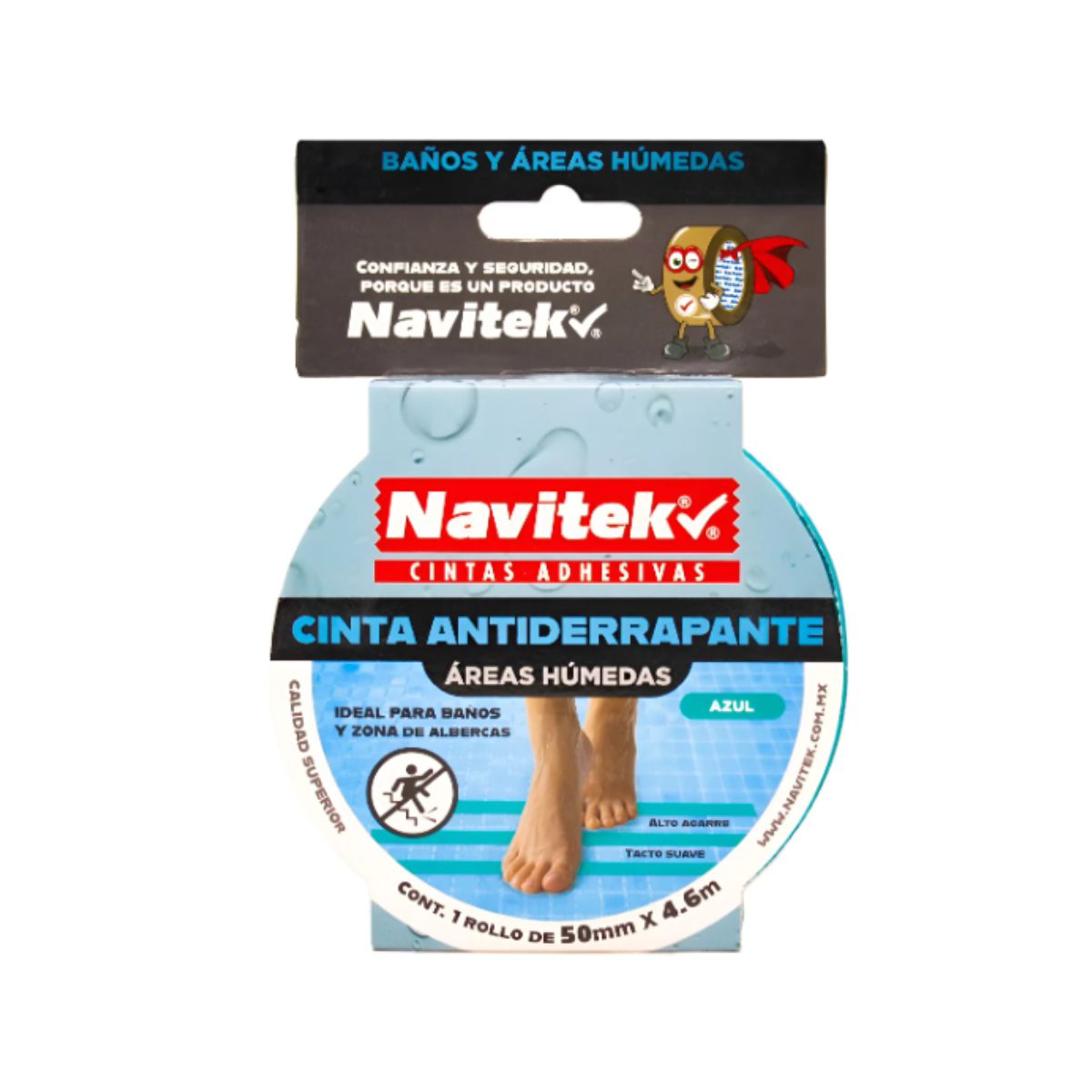 Cinta Antiderrapante Navitek 25mmx4.6m Areas Humedas Azul